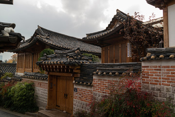 Part of Bukchon Hanok Village, an international tourist destination in Jongno-gu, Seoul, Korea