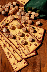 homemade family vintage interesting lotto bingo game