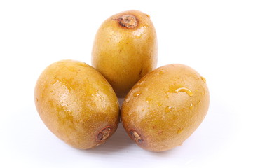 Fresh kiwi fruit on white background