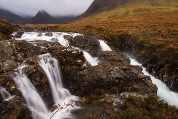 The Fairy Pools during rainy time, Glen Brittle, Skye, Scotland.