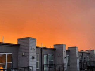 Sunset on the rooftop, April 2020