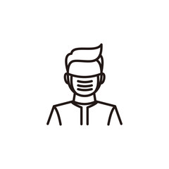 Use mask icon vector illustration