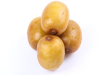 Fresh kiwi fruit on white background