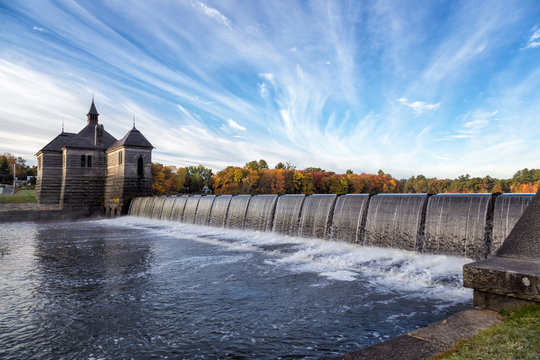 A Beautiful Morning of Autumn in Framingham Massachusetts