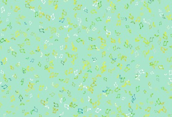 Light colorful vector backdrop with music notes.
