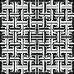 Ming Fret Seamless Pattern Design