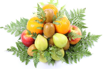 Healthy fruit isolated on white background