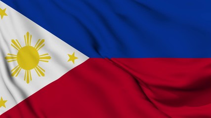 Philippines flag is waving 3D animation. Philippines flag waving in the wind. National flag of Philippines. flag seamless loop animation. 4K