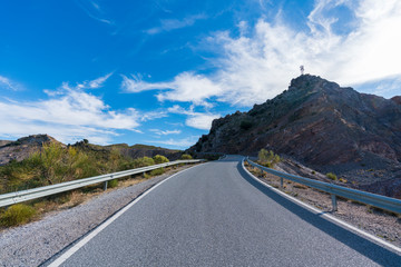 winding road of La Alpujarra (Spain)