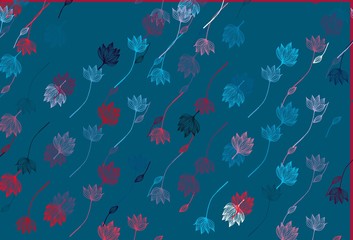 Light Blue, Red vector hand painted backdrop.