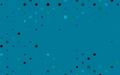 Light BLUE vector pattern with spheres. Modern abstract illustration with colorful water drops. Template for your brand book.