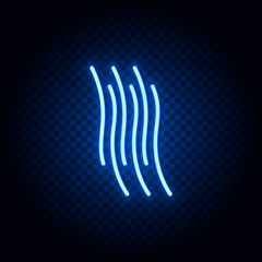 wind blue neon vector icon