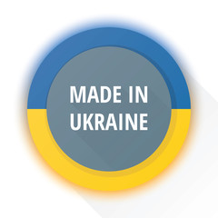 Made in Ukraine Label button Illustration