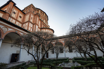 Church of Santa Maria delle Grazie in Milan, Italy. Cloister