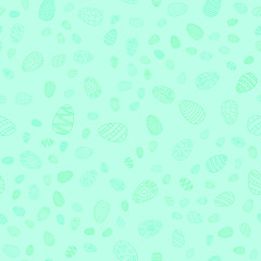 doodle vector easter eggs chaotic seamless pattern