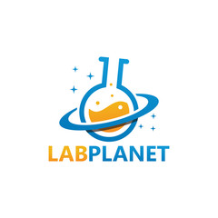 Lab Planet Logo Template Design