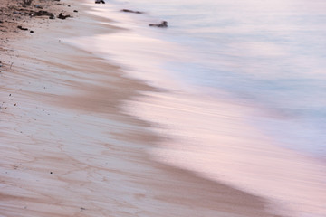 日本最南端、沖縄県波照間島ニシ浜の夕景