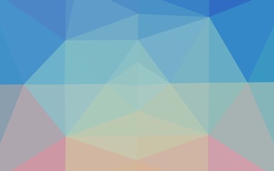 Light Blue, Red vector abstract polygonal layout. Shining illustration, which consist of triangles. New texture for your design.