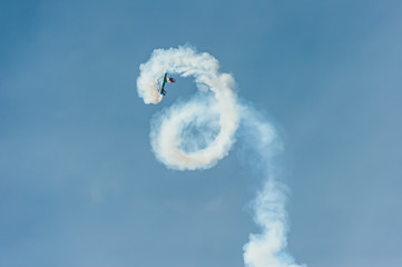 Fototapeta premium Aircraft formation at air show, Sweden.