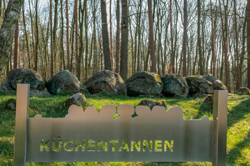 Prehistoric megalith dolmen Kuechentannen near Haldensleben in Germany