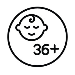 36 months baby icon