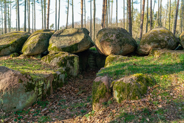 Prehistoric megalith dolmen Kuechentannen near Haldensleben in Germany