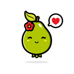 Cute guava vector design