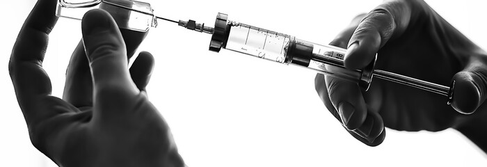 vintage syringe medicine, concept vaccine, injection, drug