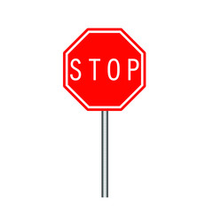 stop sign. vector , icon and symbol
