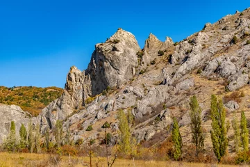 Foto op Canvas Panorama of the Crimean mountains. © Alex Bu