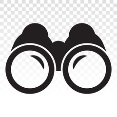 Binoculars field glasses vector flat icon on a transparent background