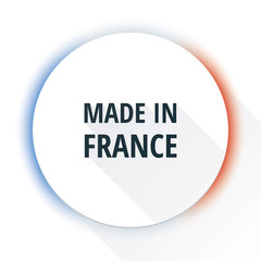 Made in France label button illustration