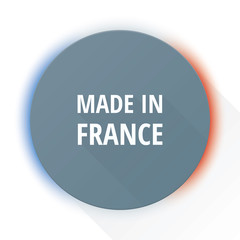 Made in France label button illustration