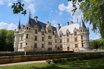 Châteaux de la Loire, château d'Azay-le-Rideau, en Indre-et-Loire (France)