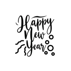 happy new year icon vector illustration, concept text symbol object holiday
