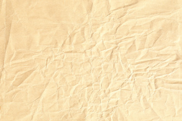 yellow crumpled paper background texture 