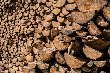 Pile of cut wood