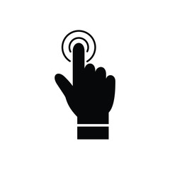 pointer with a hand to click as computer mouse