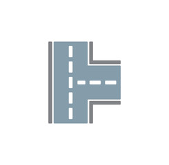 Road related icon on background for graphic and web design. Creative illustration concept symbol for web or mobile app