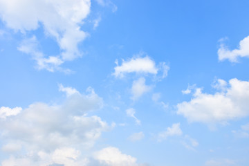 Blue sky white cloud white background. Beautiful sky and clouds in the afternoon.