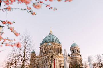BERLIN, GERMANY - 04.04.2020: View on the Berlin Cathedral.