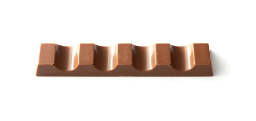 Chocolate bar isolated on a white background.