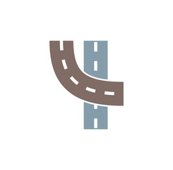 Road related icon on background for graphic and web design. Creative illustration concept symbol for web or mobile app