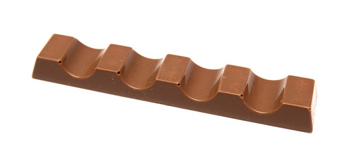 Chocolate bar isolated on a white background.