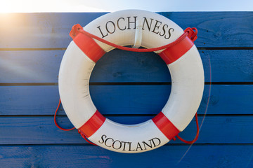 life buoy in case you met The Loch Ness Monster in Scotland
