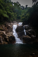 Naklejka na ściany i meble Meenmutty Waterfalls at Ponmudi, near Trivandrum. Kerala