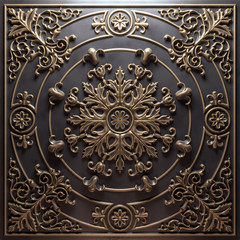 Vintage decorative pattern. 3D rendering.