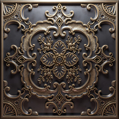 Vintage decorative pattern. 3D rendering.