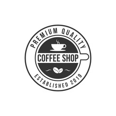 Coffee shop logo design vector illustration