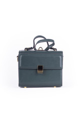 leather elegant women bag. Fashionable female handbag, isolated